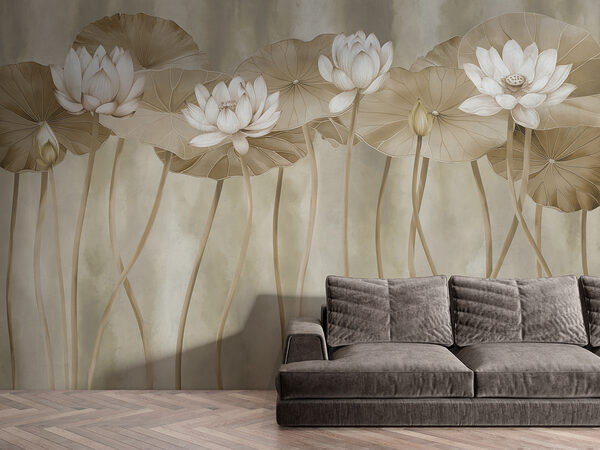 Groep witte bloemen en bladeren Groep witte bloemen en bladeren