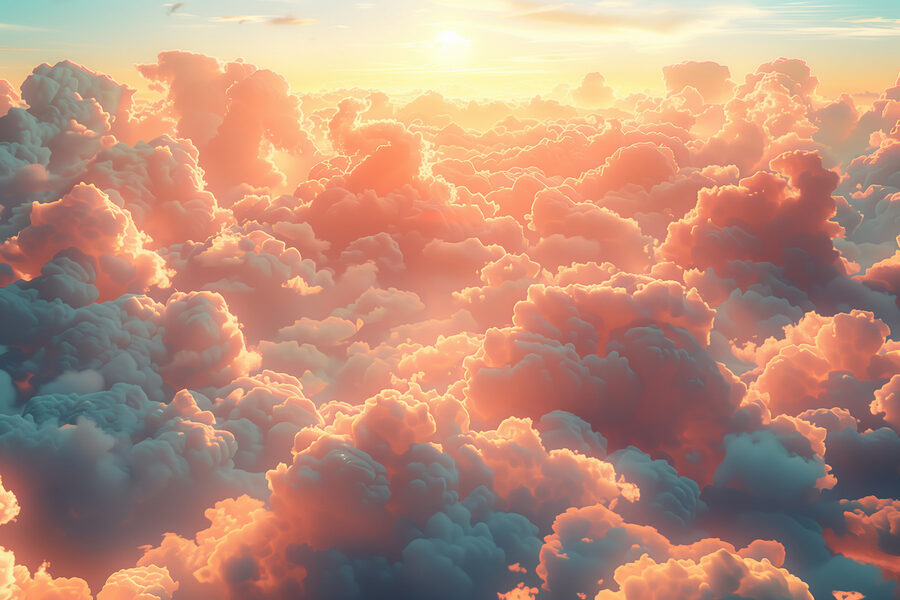 Grote groep wolken