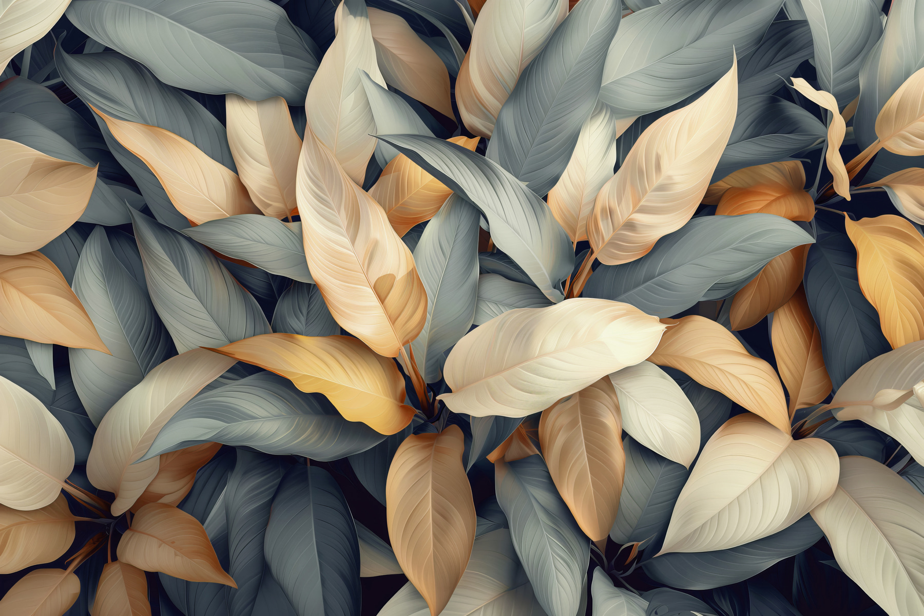 Group of leaves with different colors Group of leaves with different colors