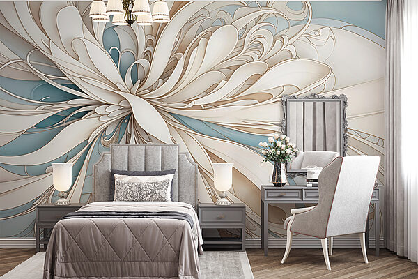 Witte en blauwe swirls Witte en blauwe swirls