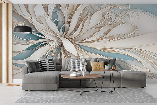 Witte en blauwe swirls Witte en blauwe swirls