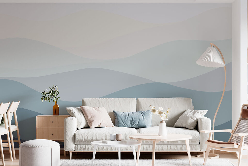 Grey and white waves