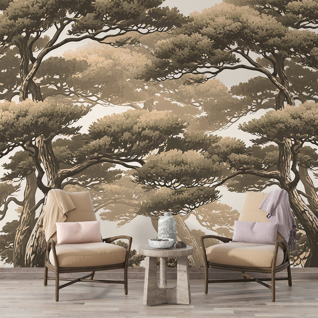 Group of trees with branches