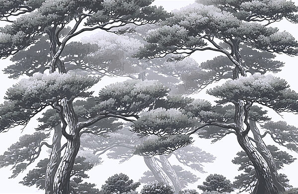 Group of trees with branches