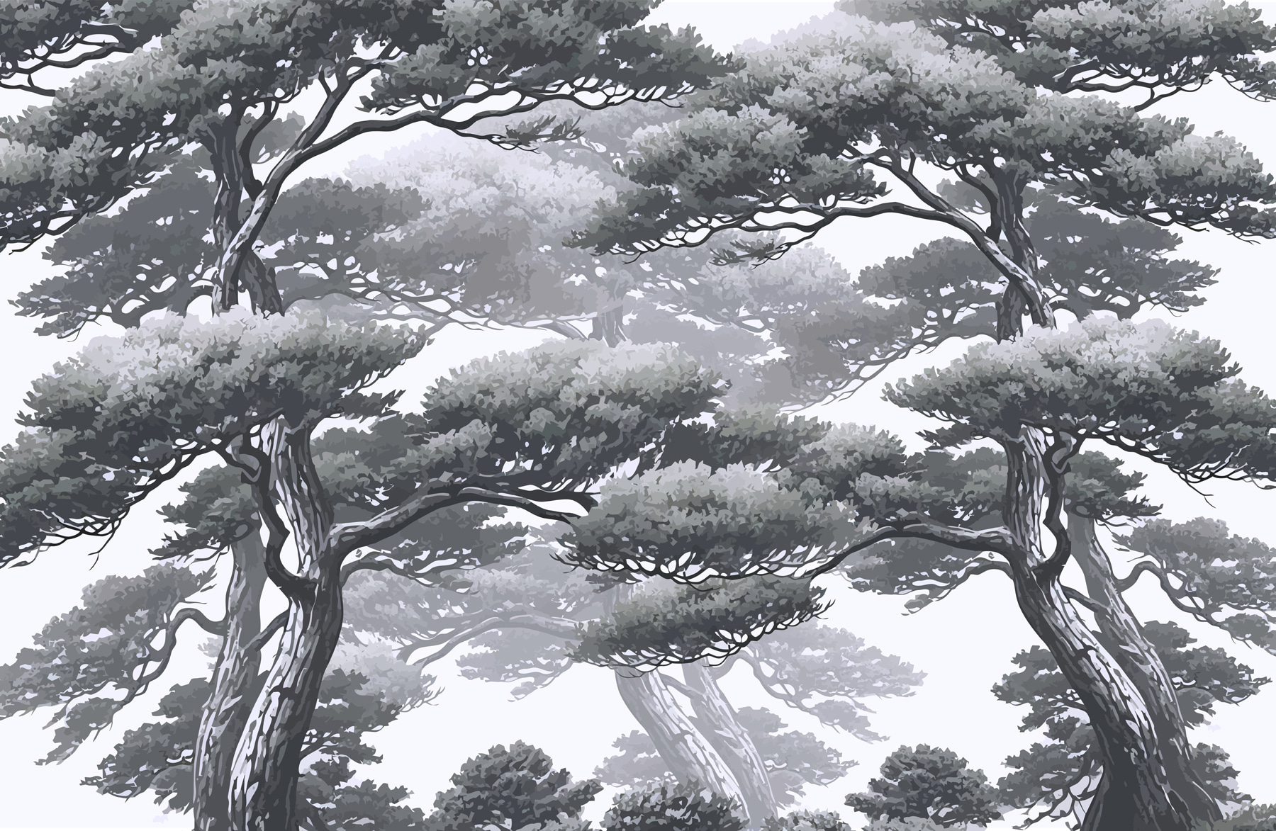Group of trees with branches