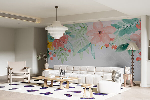 Fotobehang Fotobehang Close-up van bloemen (Artikelnummer: w01762)