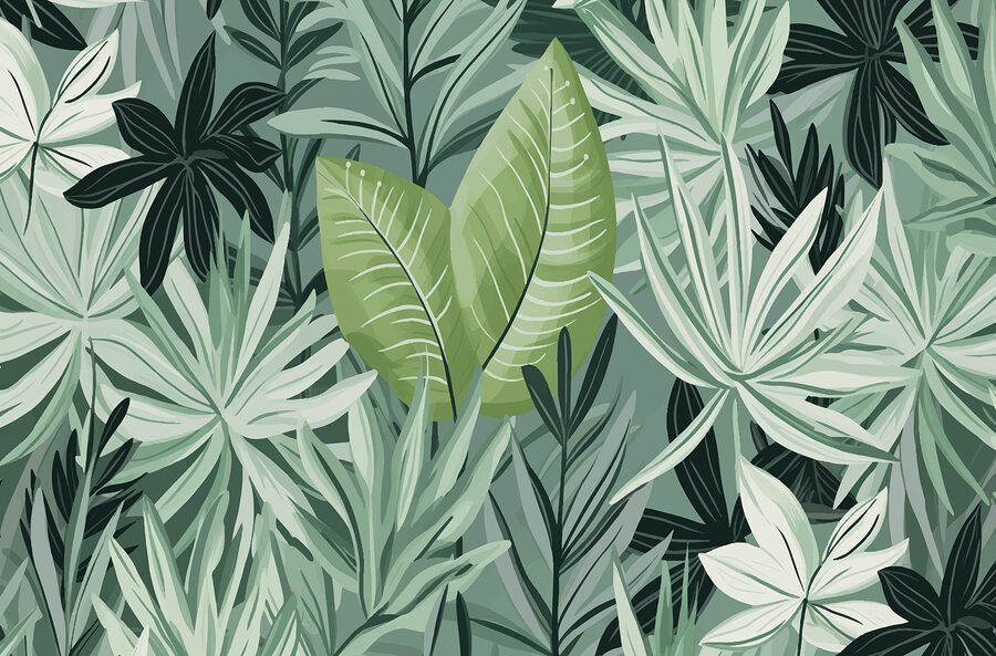 Groene bladeren en planten