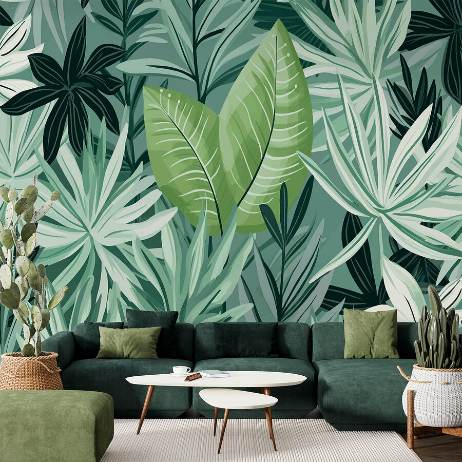 Groene bladeren en planten
