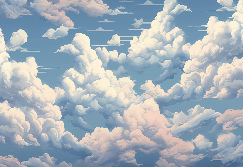 Blauwe lucht met wolken Blauwe lucht met wolken
