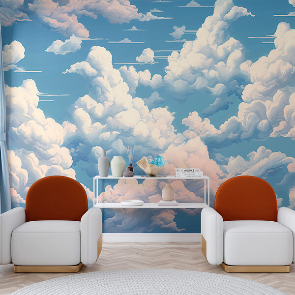 Blauwe lucht met wolken Blauwe lucht met wolken