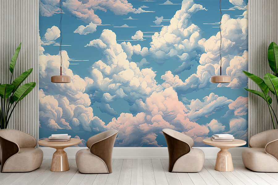Blauwe lucht met wolken