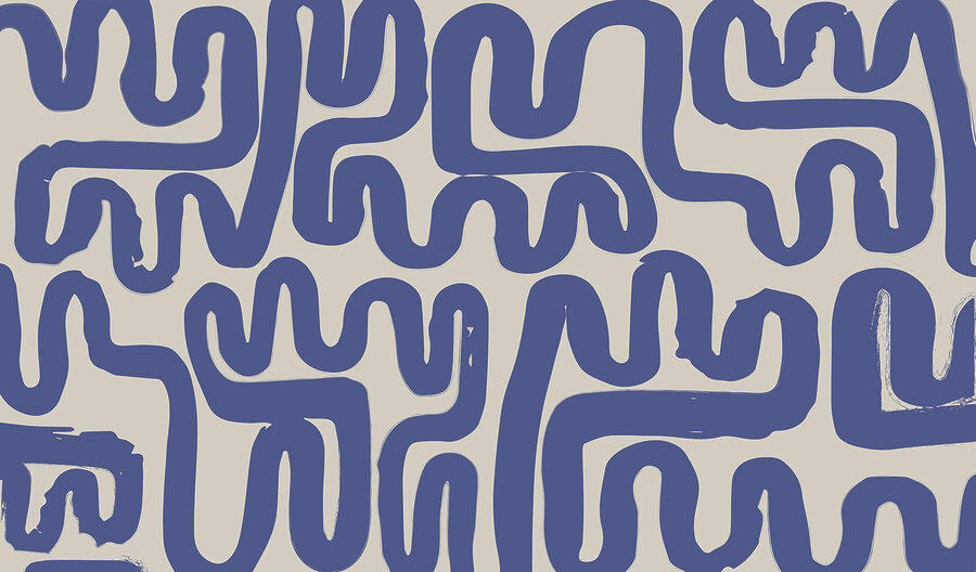 Blauwe lijnen op een witte achtergrond Blauwe lijnen op een witte achtergrond