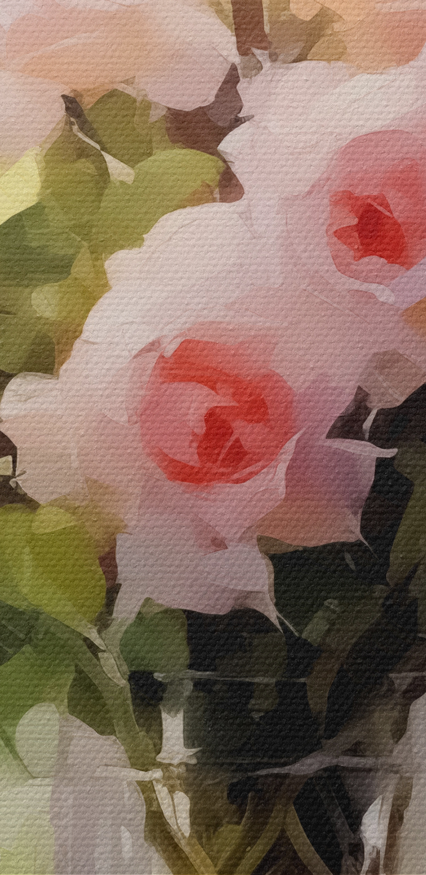 Boeket roze rozen in een glazen vaas