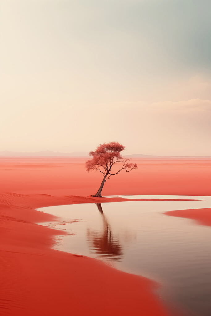 Tree in a red desert