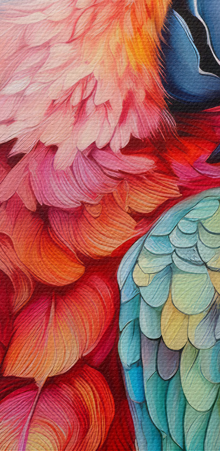 Kleurrijke vogel met veren