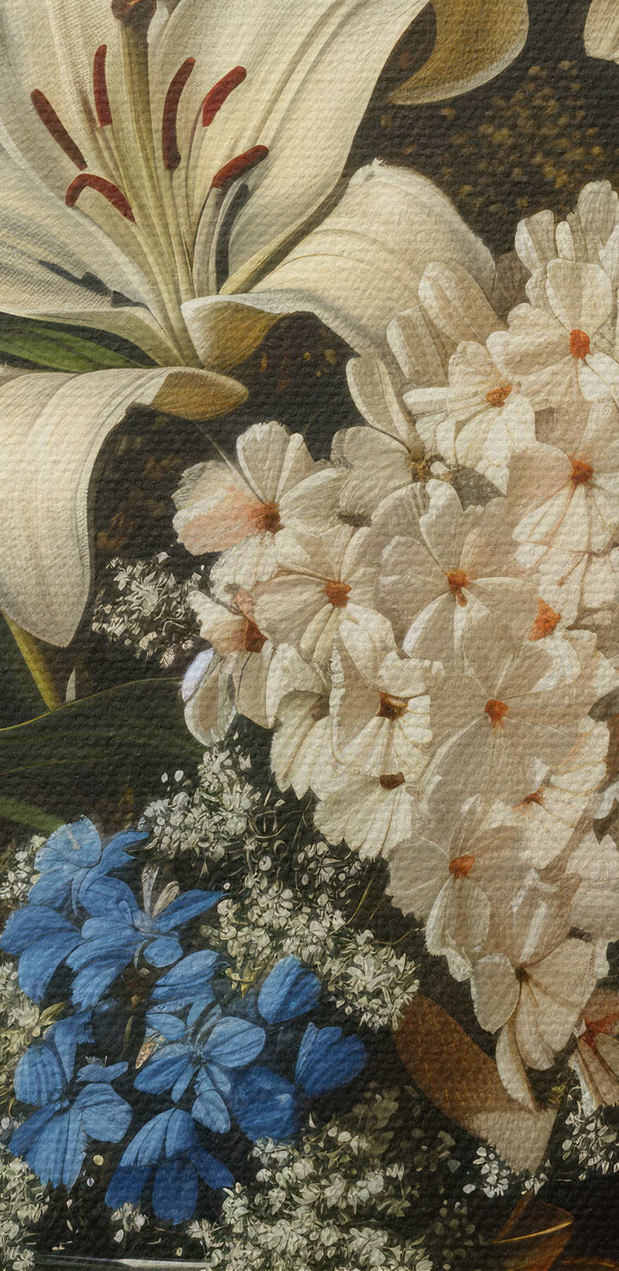 Schilderij van bloemen in een vaas