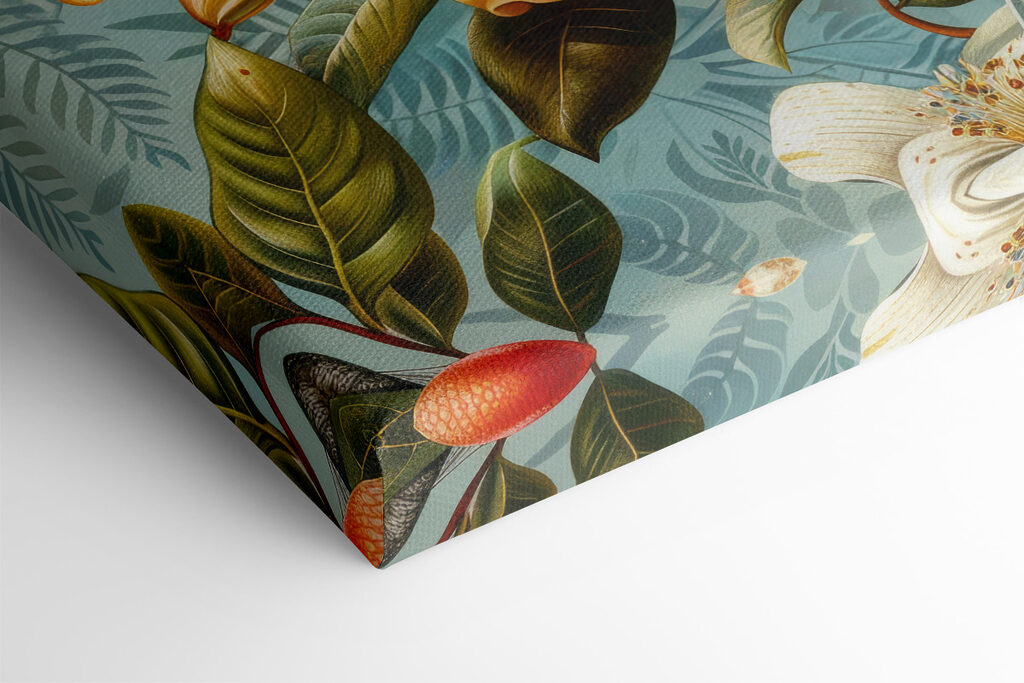 Floral pattern with oranges and flowers