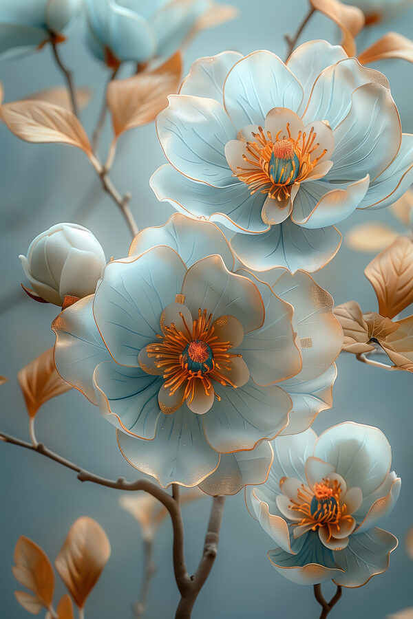 Delicate blossoms in soft hues Delicate blossoms in soft hues