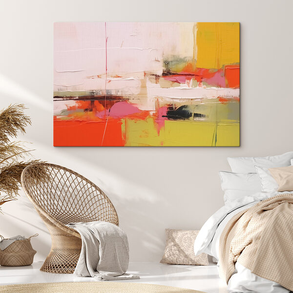 Schilderij van een kleurrijke muur Schilderij van een kleurrijke muur