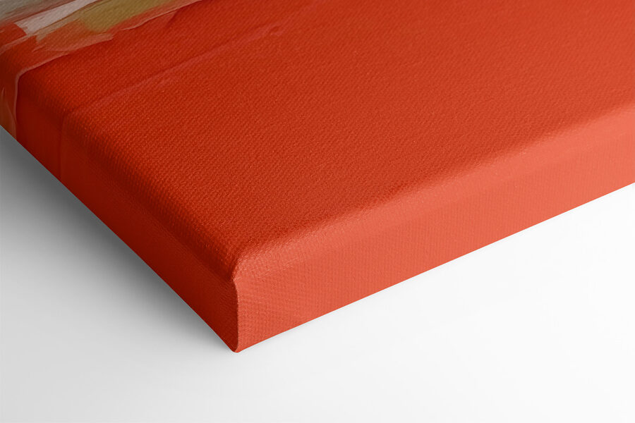 Schilderij van een kleurrijke muur