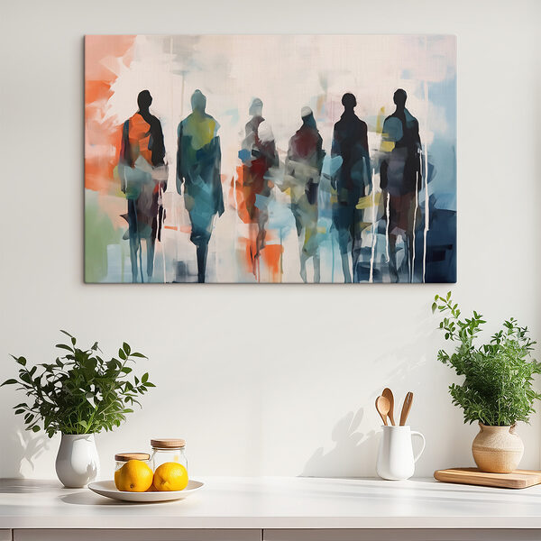 Groep mensen aan het wandelen Groep mensen aan het wandelen