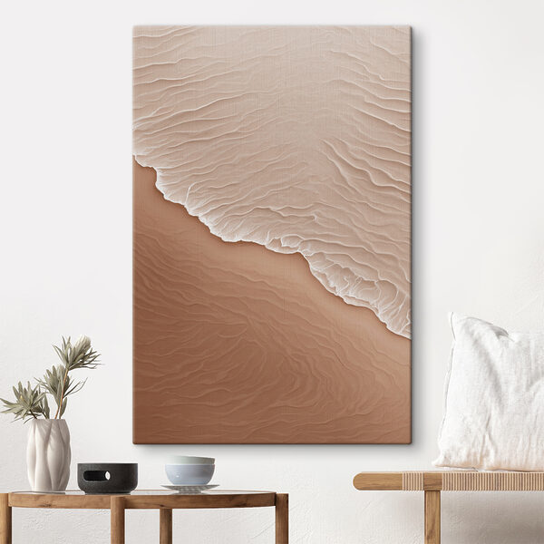 Zandstrand met golven Zandstrand met golven