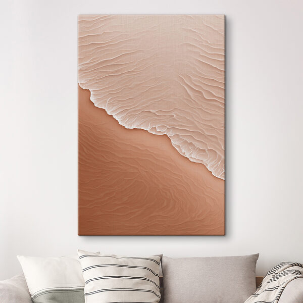 Zandstrand met golven Zandstrand met golven