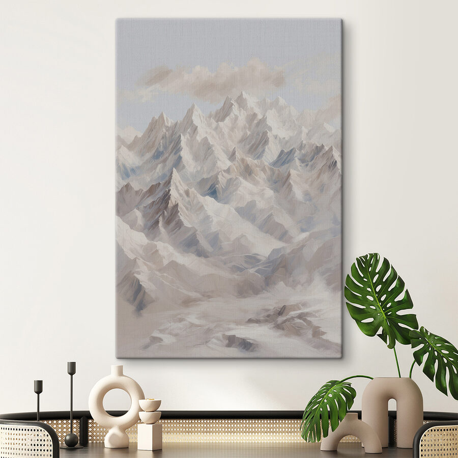 Bergketen met sneeuw