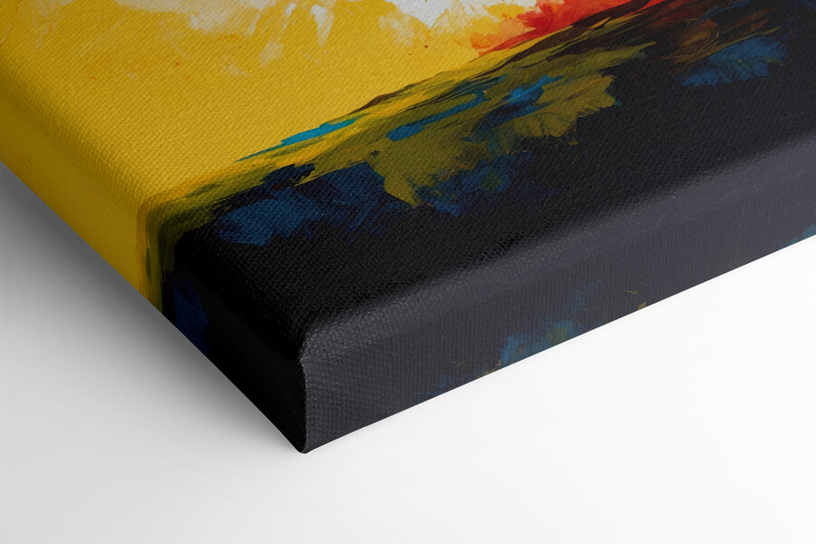 Schilderij van een boom met kleurrijke bladeren Schilderij van een boom met kleurrijke bladeren