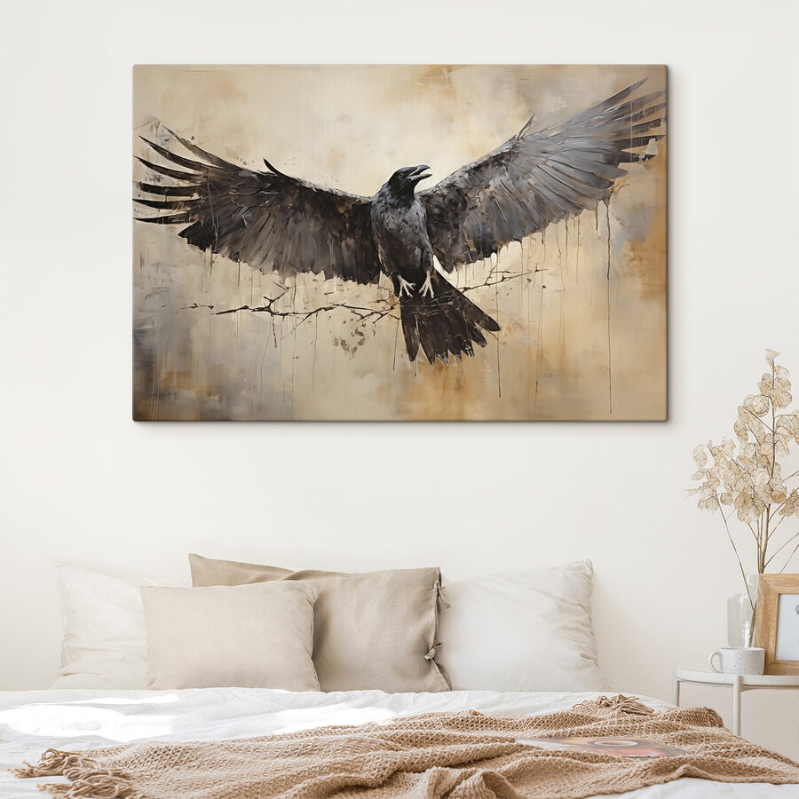 Vogel met gespreide vleugels