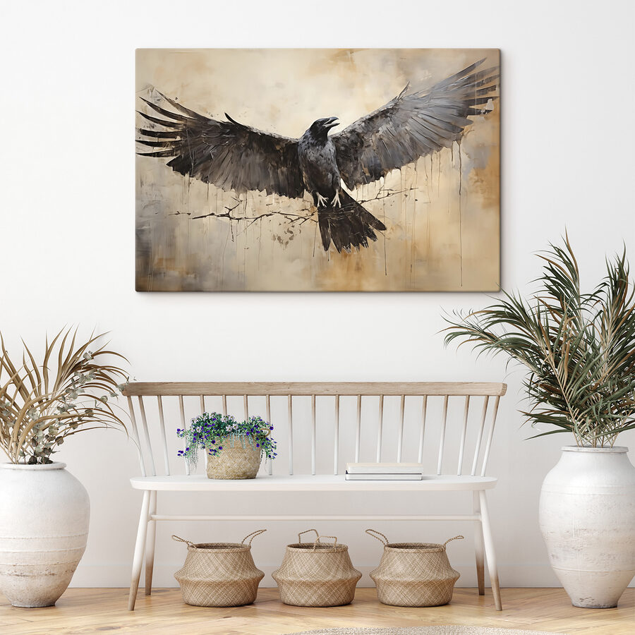 Vogel met gespreide vleugels