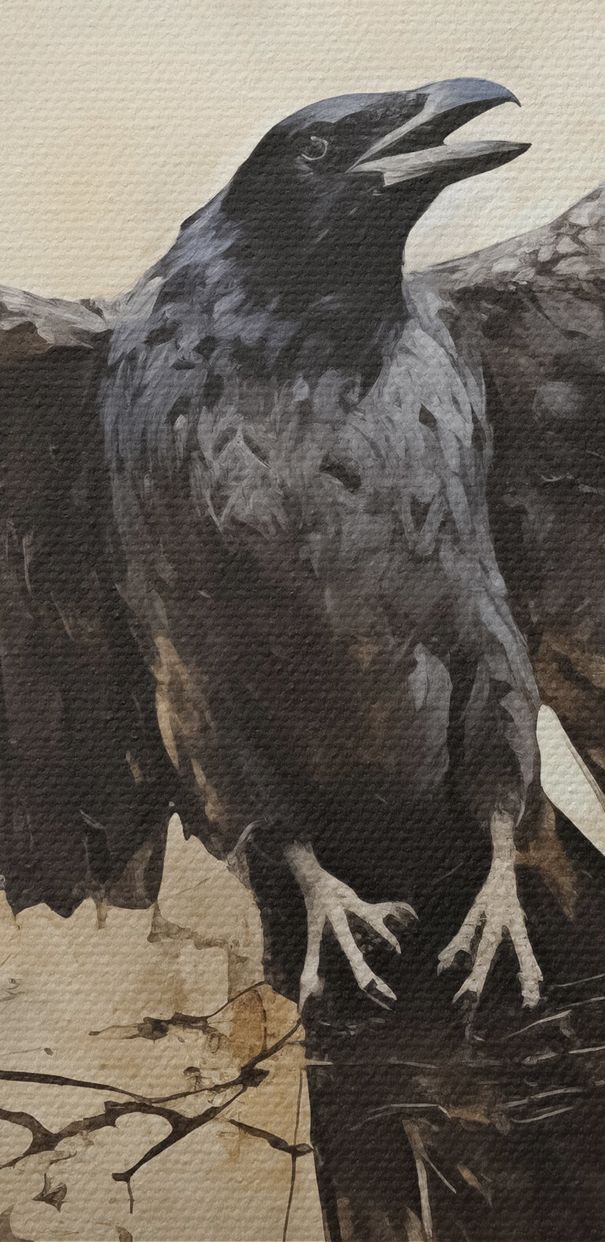 Vogel met gespreide vleugels