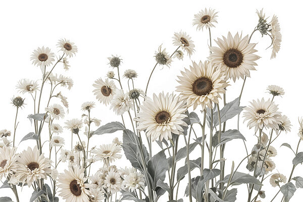 Groep witte bloemen Groep witte bloemen