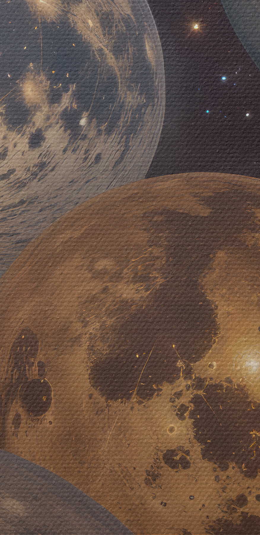 Groep planeten in de ruimte
