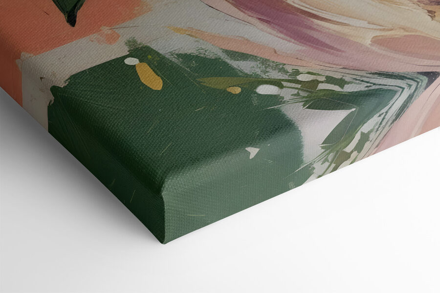 Schilderij van bloemen op een doek