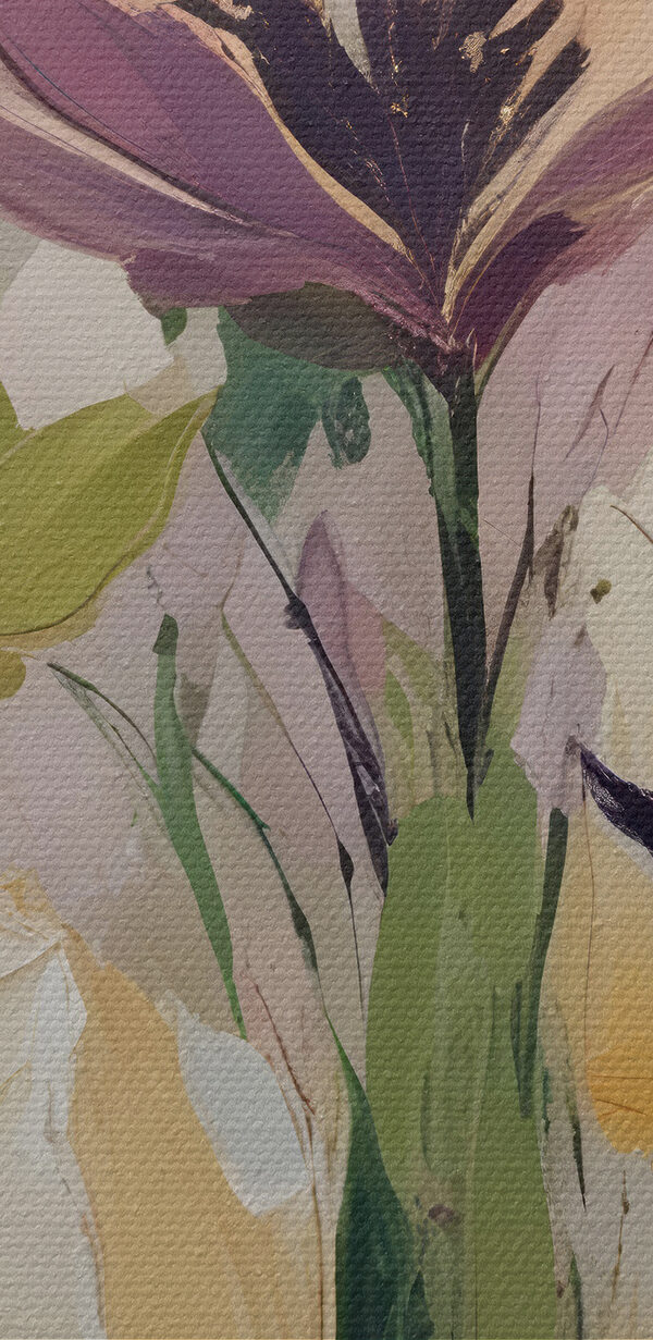 Schilderij van bloemen op een doek Schilderij van bloemen op een doek