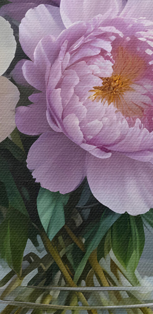 Vaas met bloemen op een tafel Vaas met bloemen op een tafel