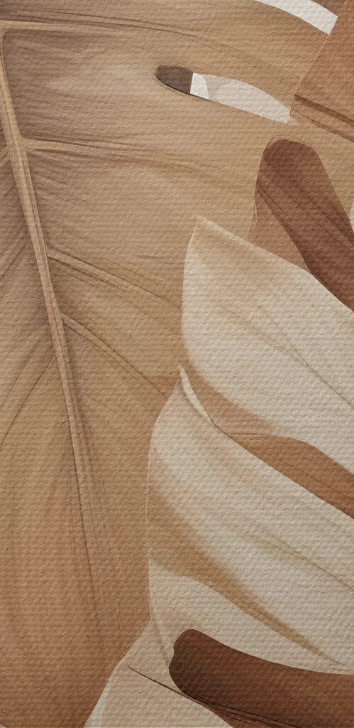 Group of brown and white leaves
