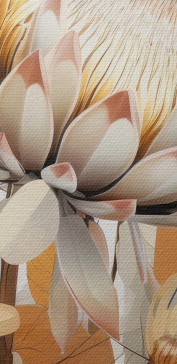 Bloem met bladeren en een witte bloem Bloem met bladeren en een witte bloem