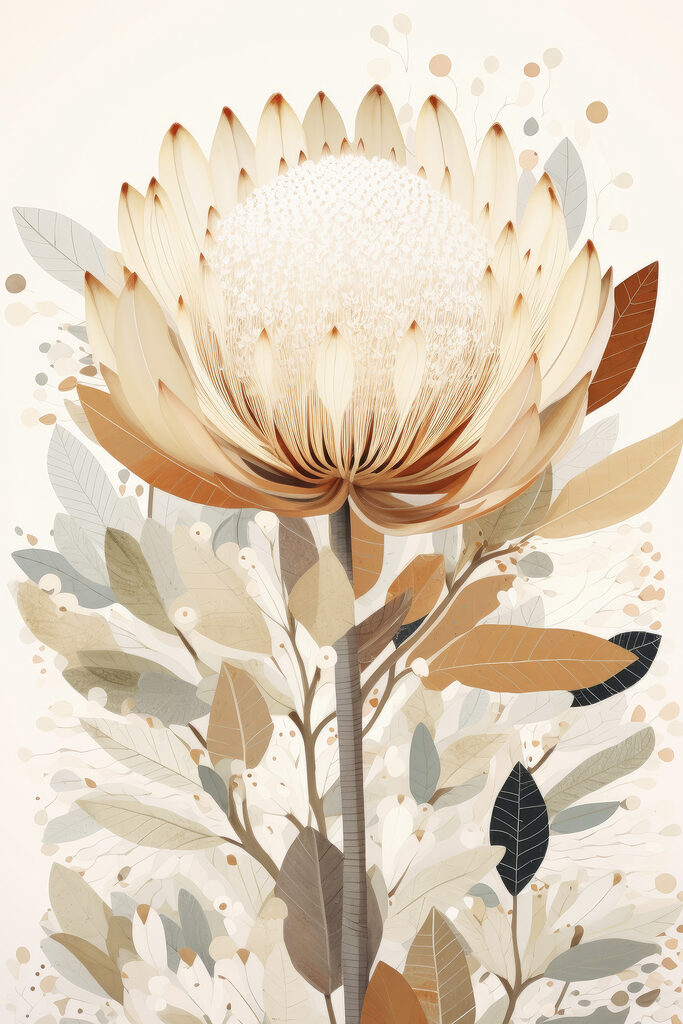 Flower with leaves and petals Flower with leaves and petals