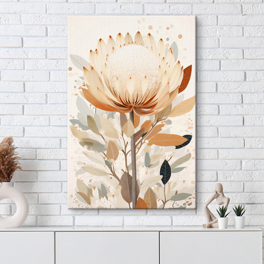 Bloem met bladeren en bloemblaadjes