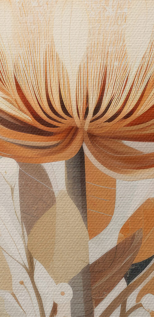 Flower with leaves and petals Flower with leaves and petals