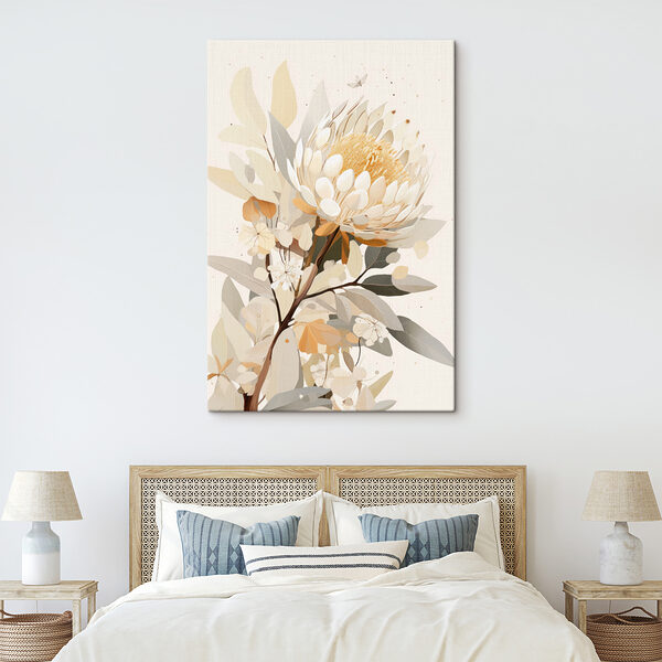 Witte bloem met geel hart Witte bloem met geel hart