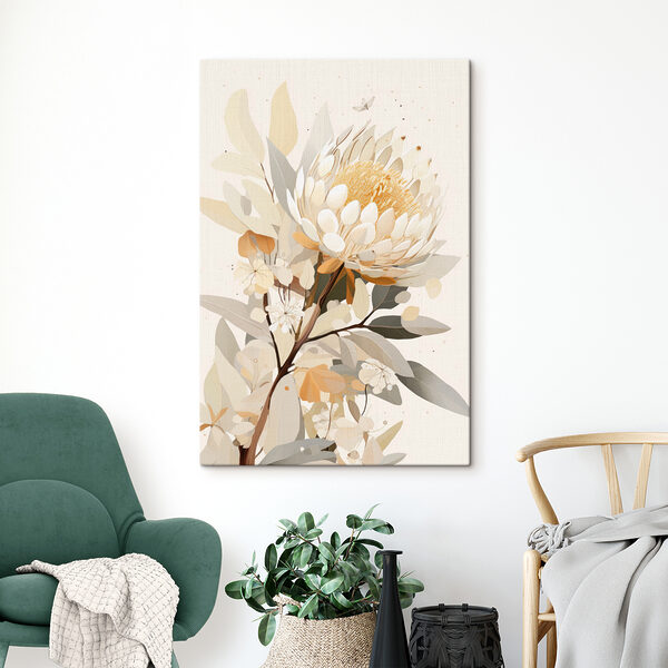 Witte bloem met geel hart Witte bloem met geel hart