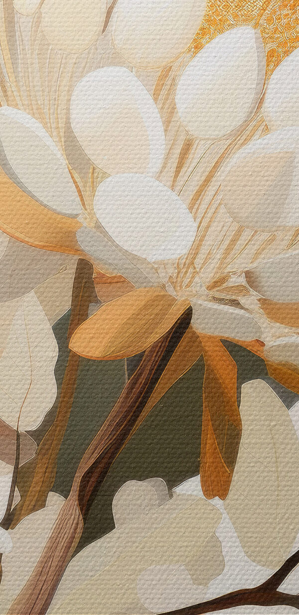 Witte bloem met geel hart Witte bloem met geel hart