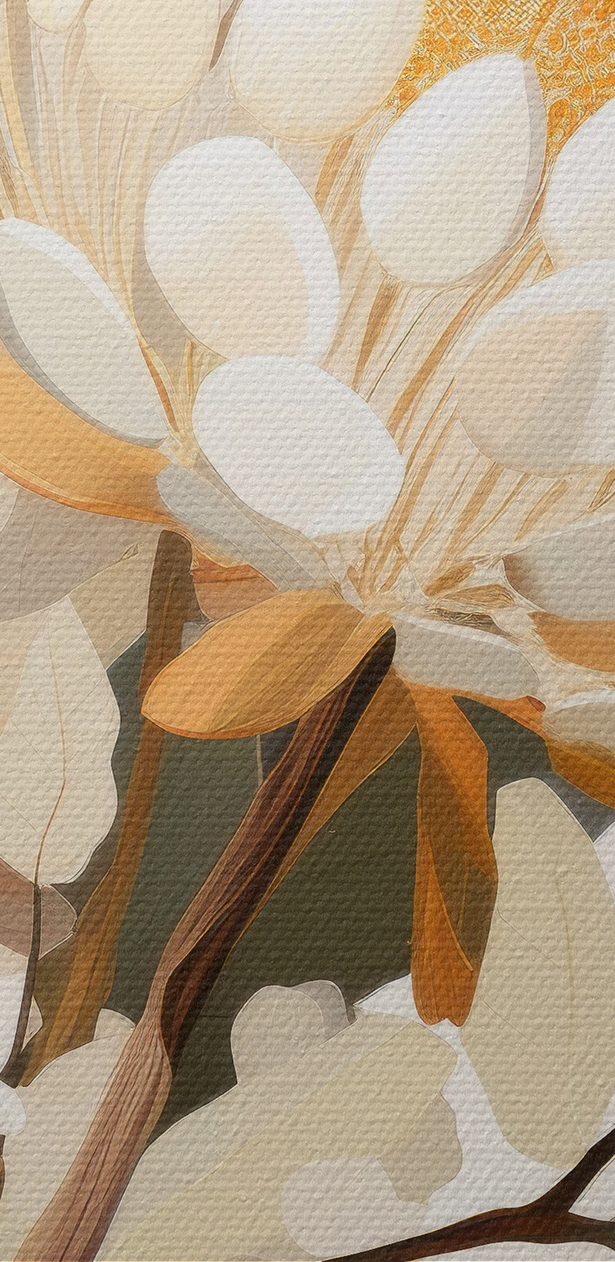 Witte bloem met geel hart Witte bloem met geel hart