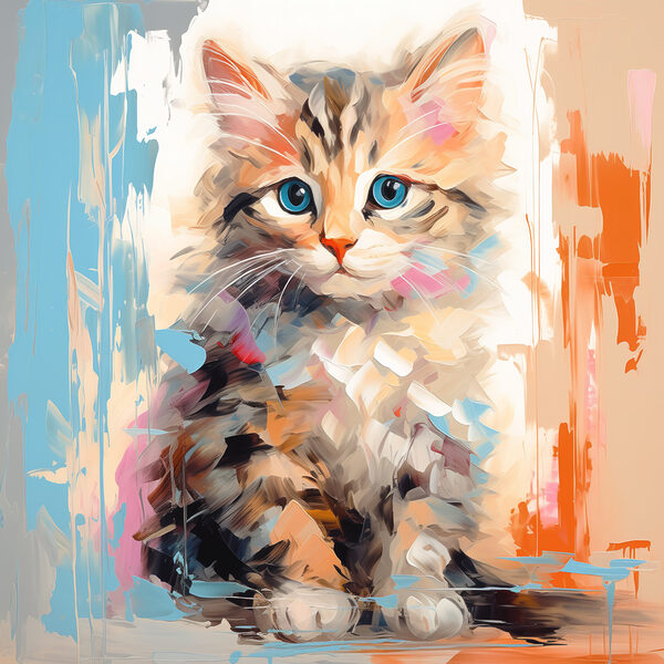 Kat met blauwe ogen Kat met blauwe ogen