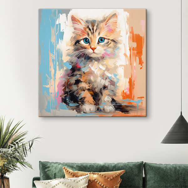 Kat met blauwe ogen Kat met blauwe ogen