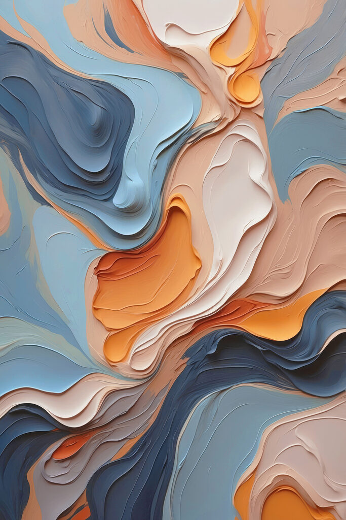 Colorful swirls of paint Colorful swirls of paint