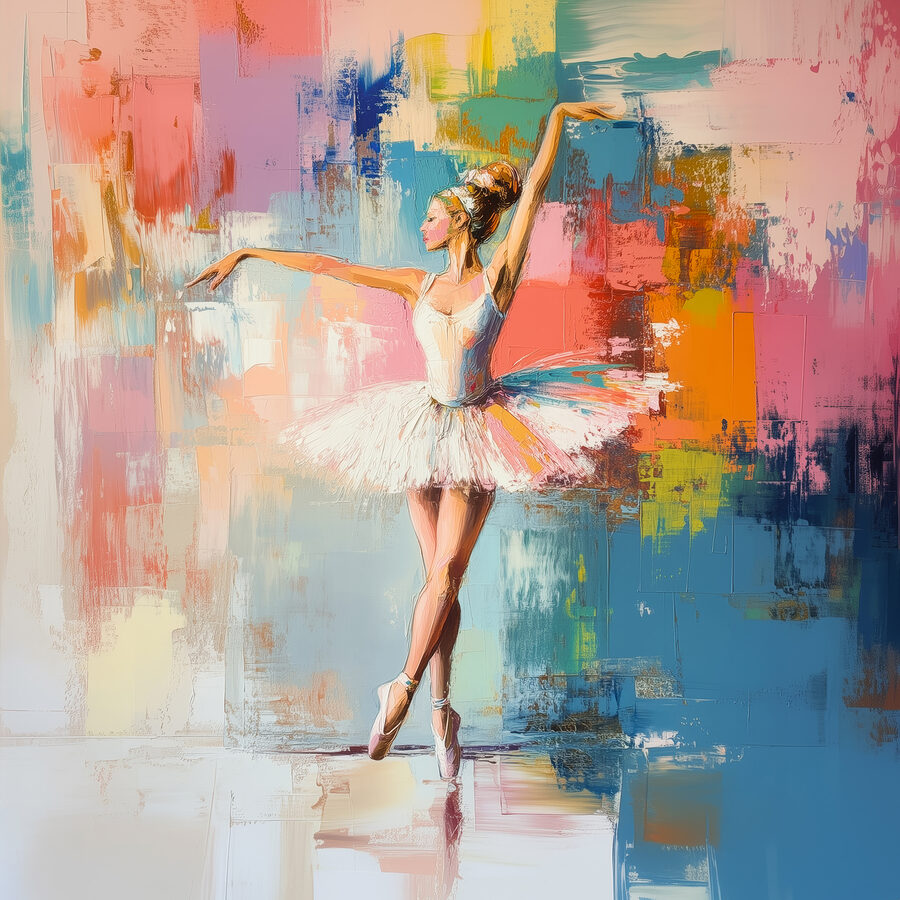 Dansende vrouw in een tutu